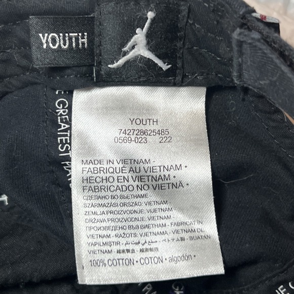 Nike Jordan Youth Air Jordan Boys Black Hat‎ Adjustable Cap Age 8-20 - Picture 5 of 6